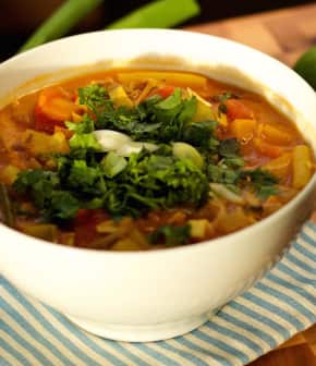 Soupe-repas thaïe au lait de coco