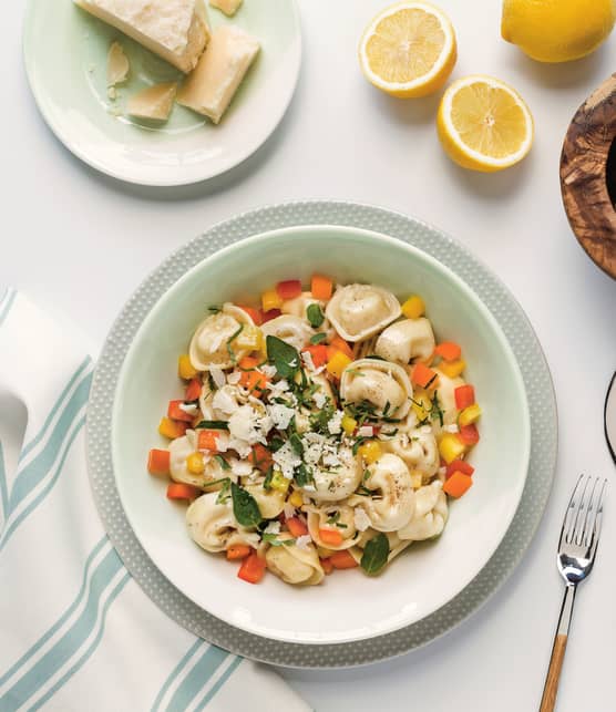 Salade de tortellinis tricolore