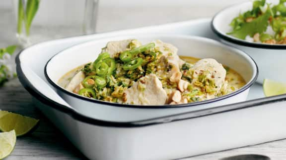 Curry de poulet vert et parfumé