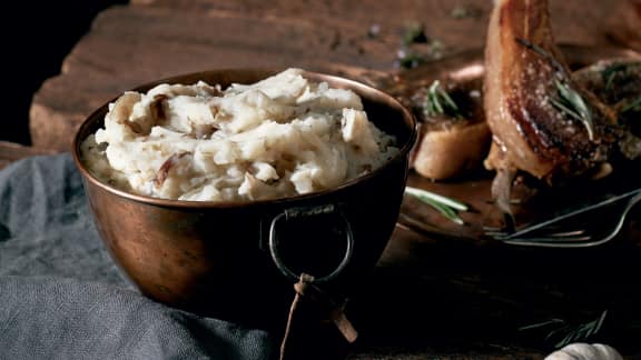 Purée de topinambours et pommes de terre