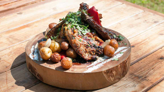 Poulet en crapaudine à la portugaise