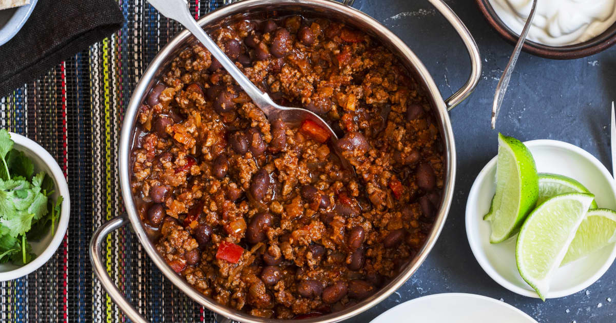 Recette de chili la viande et aux haricots zeste
