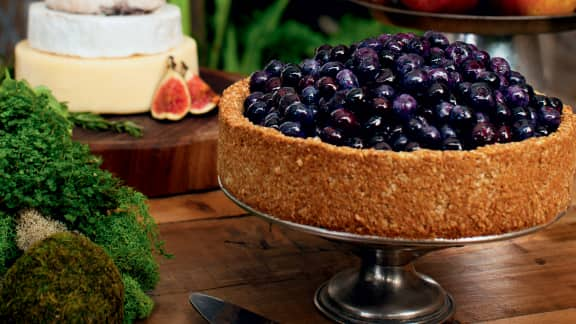 Gâteau biscuit aux amandes et bleuets