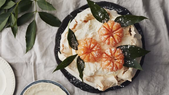 Pavlova aux clémentines