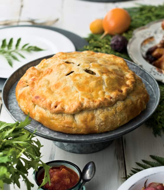 tourtière de porc et de veau à la patate douce