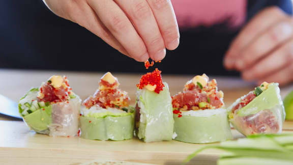 Maki de printemps au tartare de thon rouge