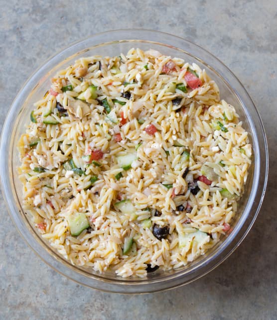 Salade d'orzo aux légumes