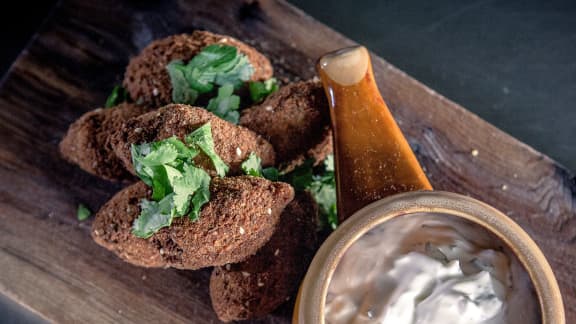 Falafels et yaourt à la menthe