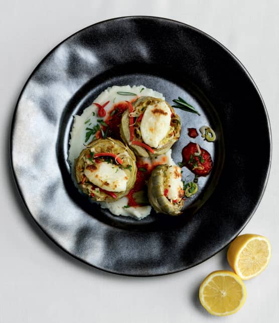 Artichauts farcis au fromage de brebis