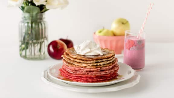 Crêpes aux pommes râpées et à l’orange