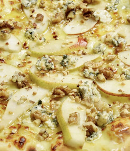 pizza aux pommes et gorgonzola