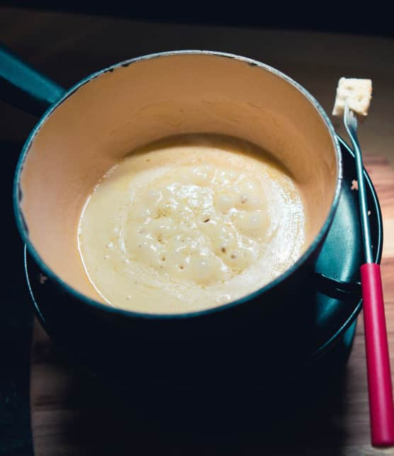 Fondue au fromage moitié-moitié