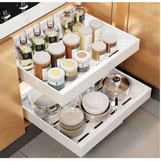 5 accessoires pour optimiser vos tiroirs et armoires de cuisine