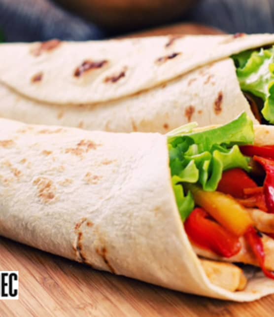 Wrap au poulet et poivrons