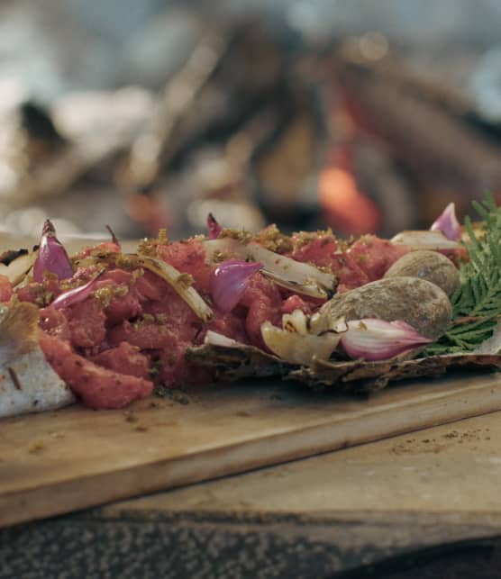 Crudo d’omble au sumac