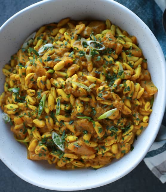 Cavatellis au cari de courge butternut