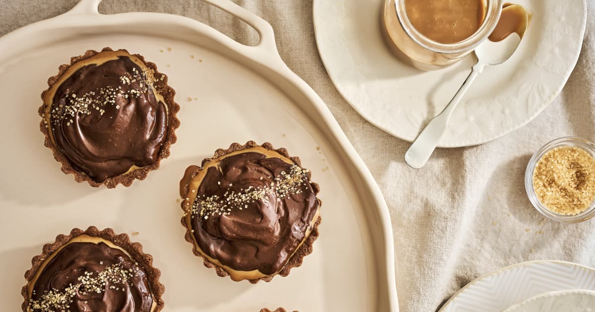 Tartelettes mousse au chocolat et caramel