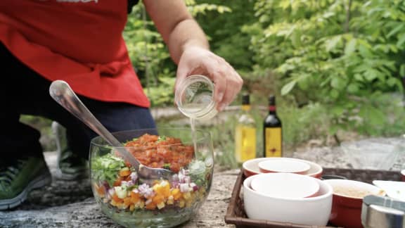 Salade d'haricots noirs et de maïs