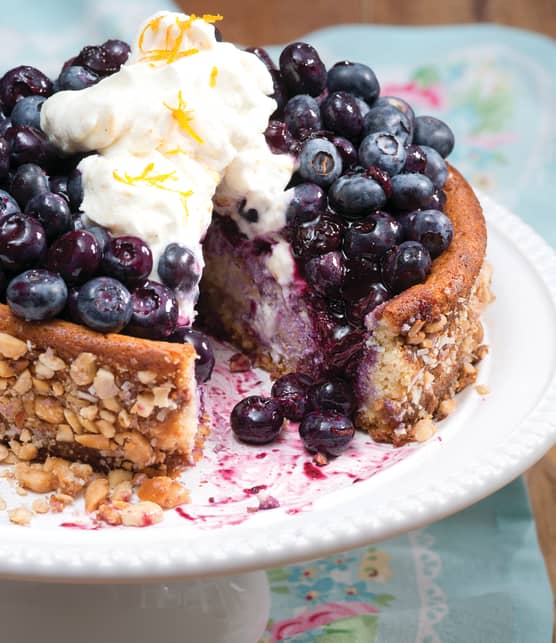 Gâteau au fromage et aux bleuets