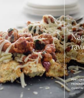 Nachos de raviolis frits