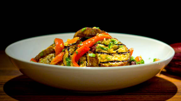 Salade d'aubergines à la marocaine