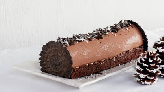 Bûche gourmande au carré