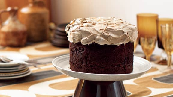 Gâteau au chocolat, ganache au thé