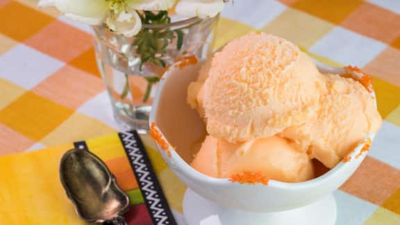 Crème glacée aux carottes