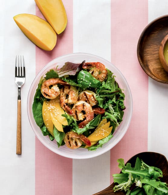 Salade de crevettes et de mangues