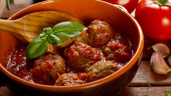 boulettes et sauce tomate