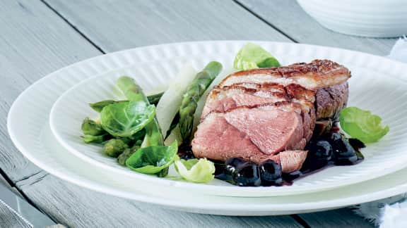 Magret de canard aux bleuets