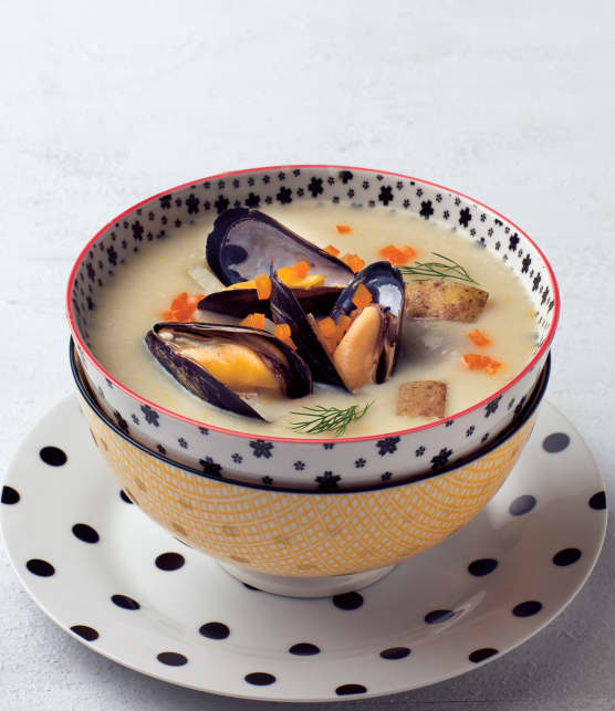 soupe aux moules à la bière et à l’aneth