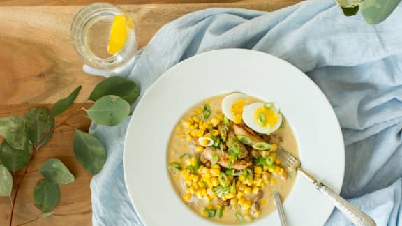 Mardi : Soupe crémeuse poulet et coco