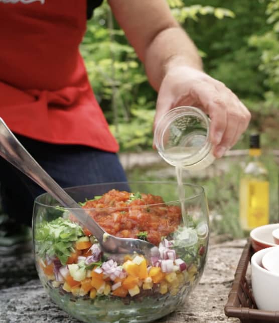 Salade d'haricots noirs et de maïs