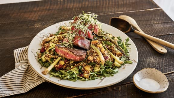 Dimanche midi : Salade de quinoa & tataki de thon