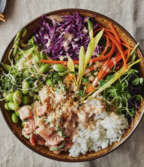 Menu de la semaine du 21 au 25 avril : des bols-repas colorés