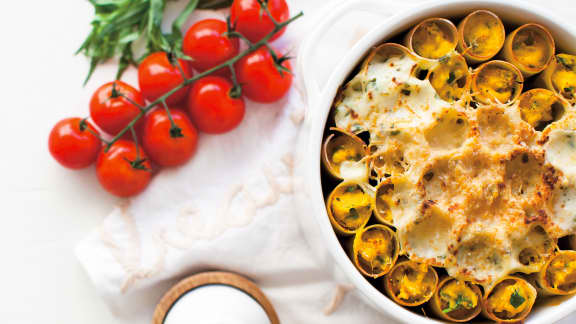 Cannellonis à la courge butternut et aux trois fromages