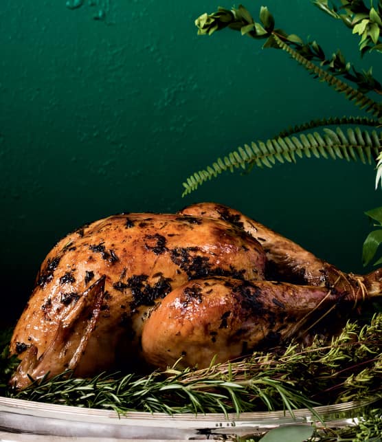 Dinde saumurée aux fines herbes