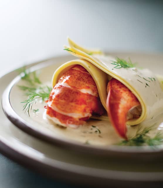 Lasagne ouverte au homard et sa crème d'aneth