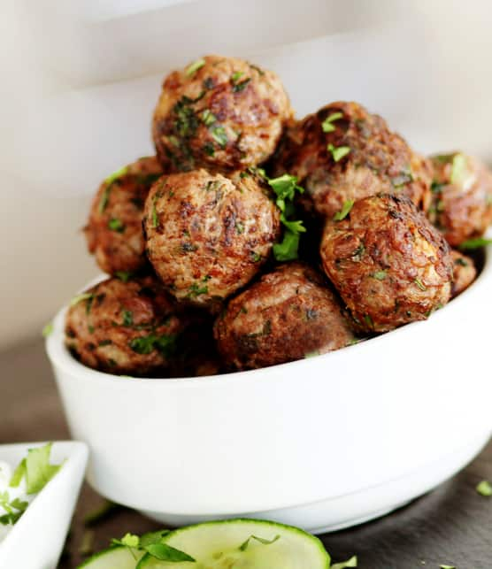 boulettes à la menthe et à la coriandre