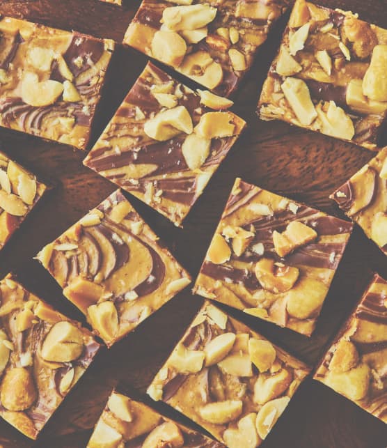 Carrés fondants choco-arachides