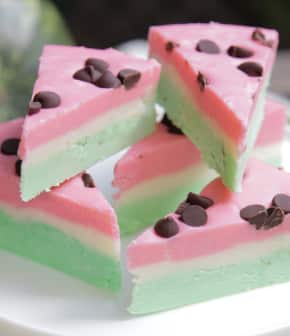 Comment faire du fudge melon d'eau au chocolat blanc