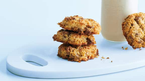 Biscuits à la noix de coco, au chocolat et aux pacanes