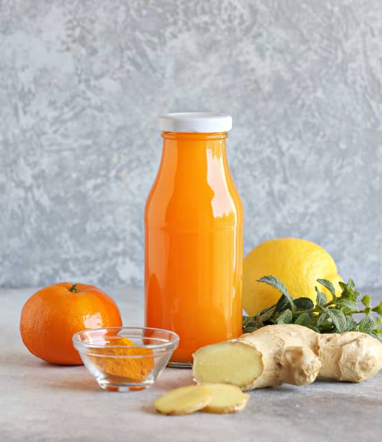 Shot orange, gingembre et carotte