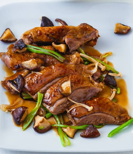 Poitrine de canard farcie aux champignons sauvages