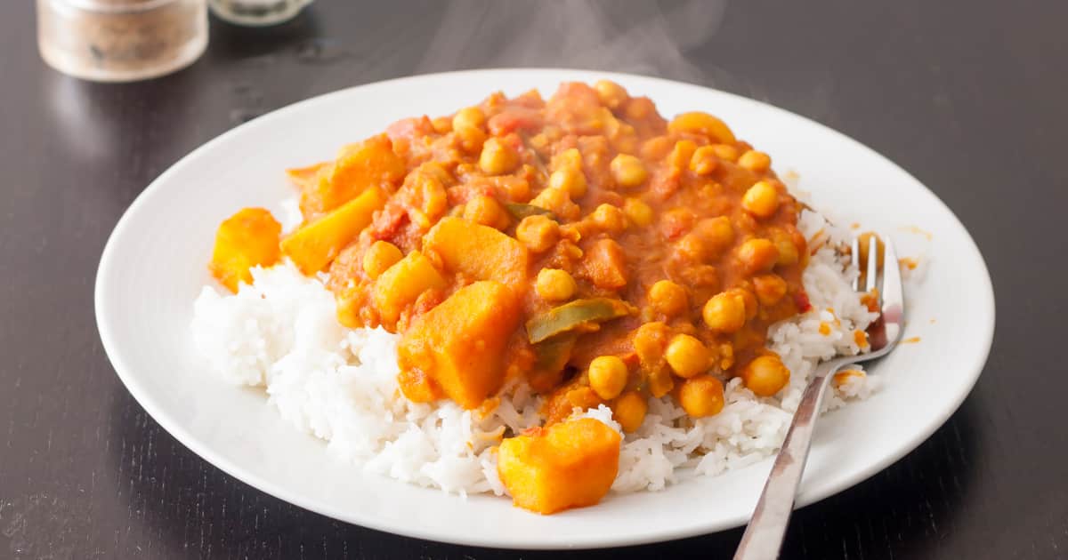 Recette Curry de pois chiche avec du riz et autres recettes