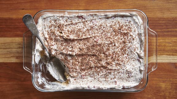 Tiramisu à la ricotta et aux framboises
