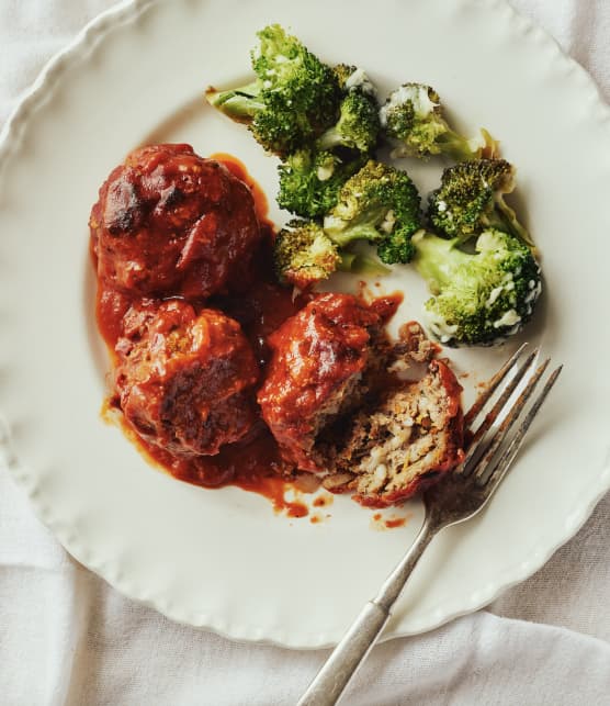 Trois fois par jour & vous - Boulettes porc-épic & brocoli au parmesan