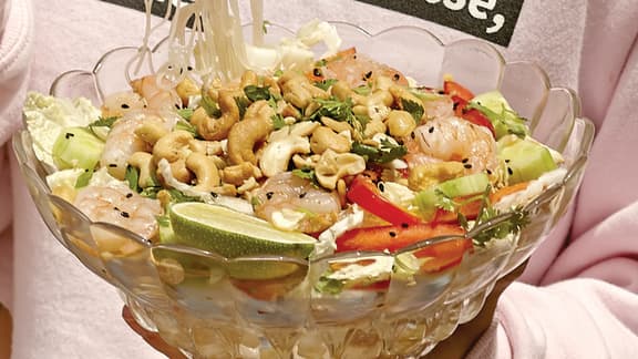 Mercredi : Salade asiatique aux crevettes