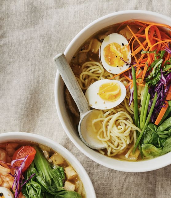 Soupe ramen au tofu & aux champignons